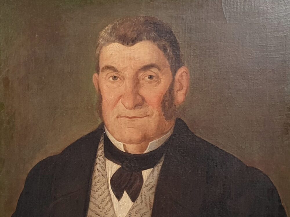 Large 19th century antique oil painting - portrait of a characterful Gentleman