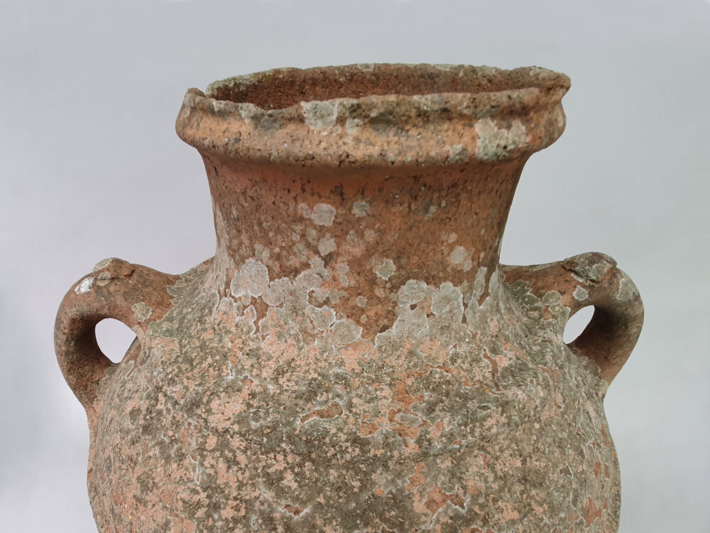 Large 19th century antique rustic pottery French terracotta Olive Pot