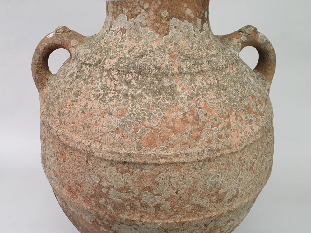 Large 19th century antique rustic pottery French terracotta Olive Pot