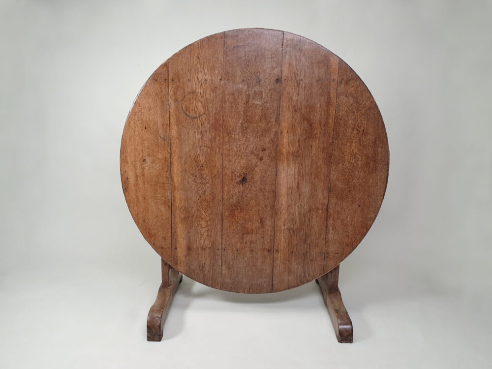 Large 19th century oak wine tasting Vendage or Vgneron antique Table