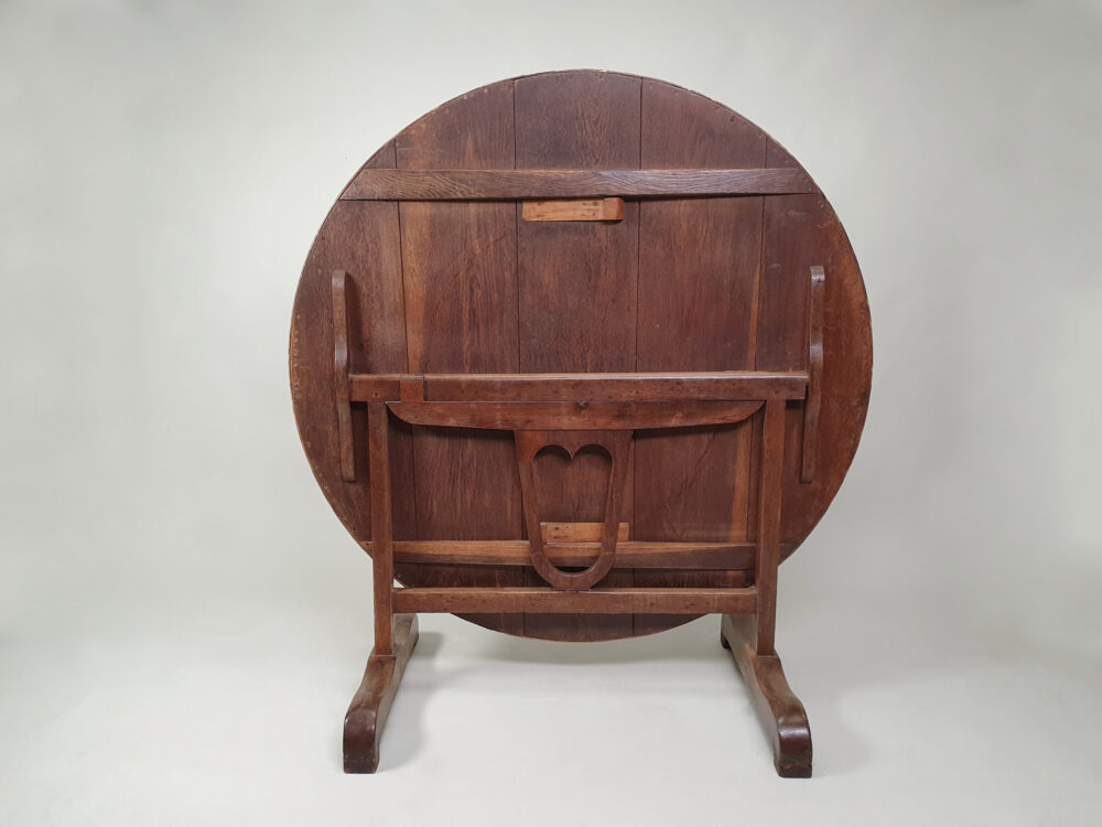 Large 19th century oak wine tasting Vendage or Vgneron antique Table