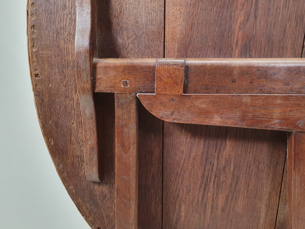 Large 19th century oak wine tasting Vendage or Vgneron antique Table