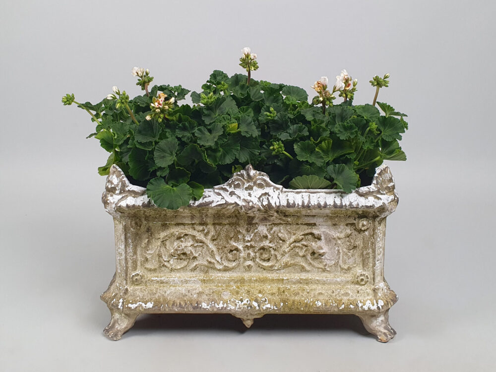 Large French antique cast iron garden Planter or Jardinière