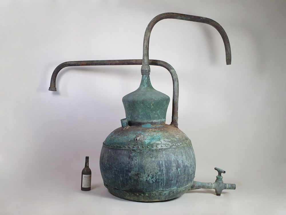 Large antique 19th century copper Cognac Still or Alembic