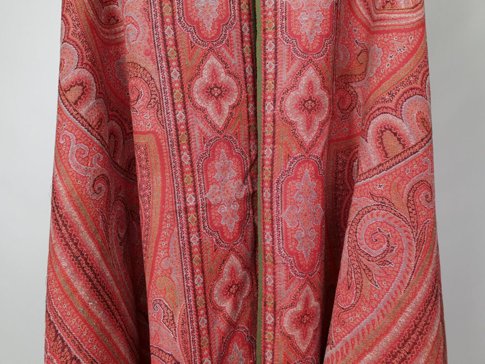 Large antique Victorian Paisley woollen piano Shawl