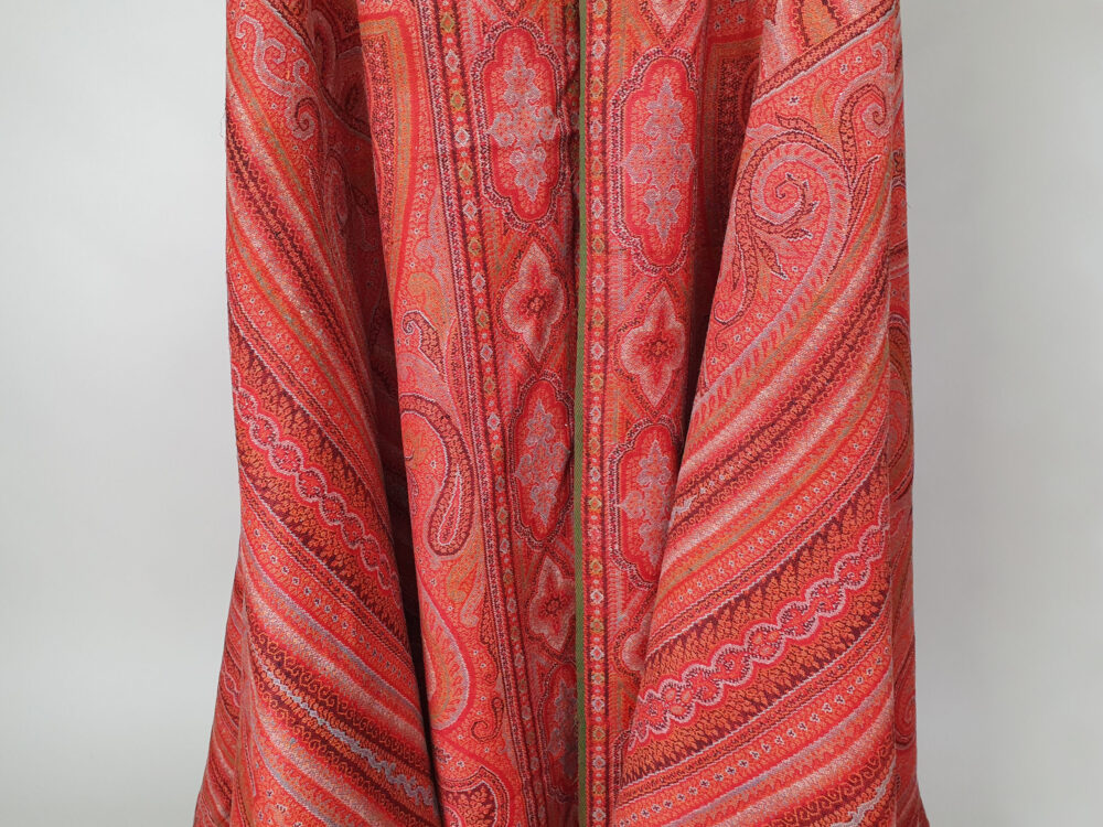 Large antique Victorian Paisley woollen piano Shawl
