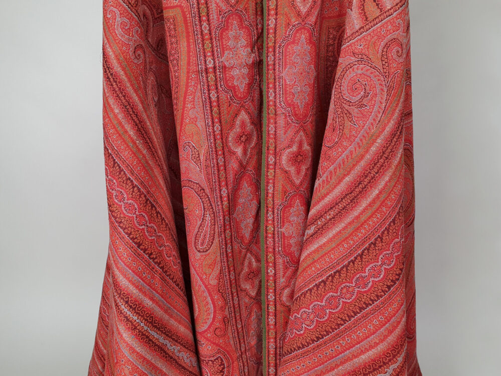 Large antique Victorian Paisley woollen piano Shawl
