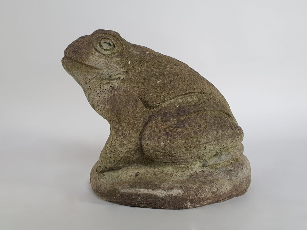 Large composite Toad antique garden Ornament
