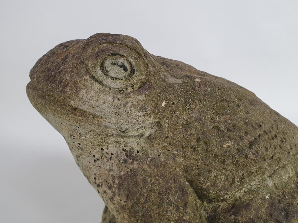 Large composite Toad antique garden Ornament