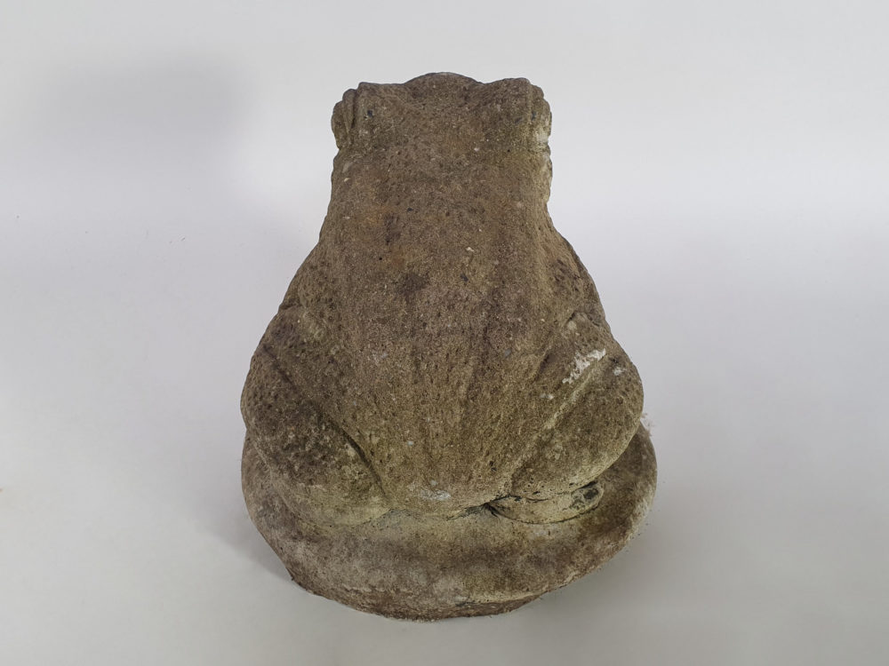 Large composite Toad antique garden Ornament