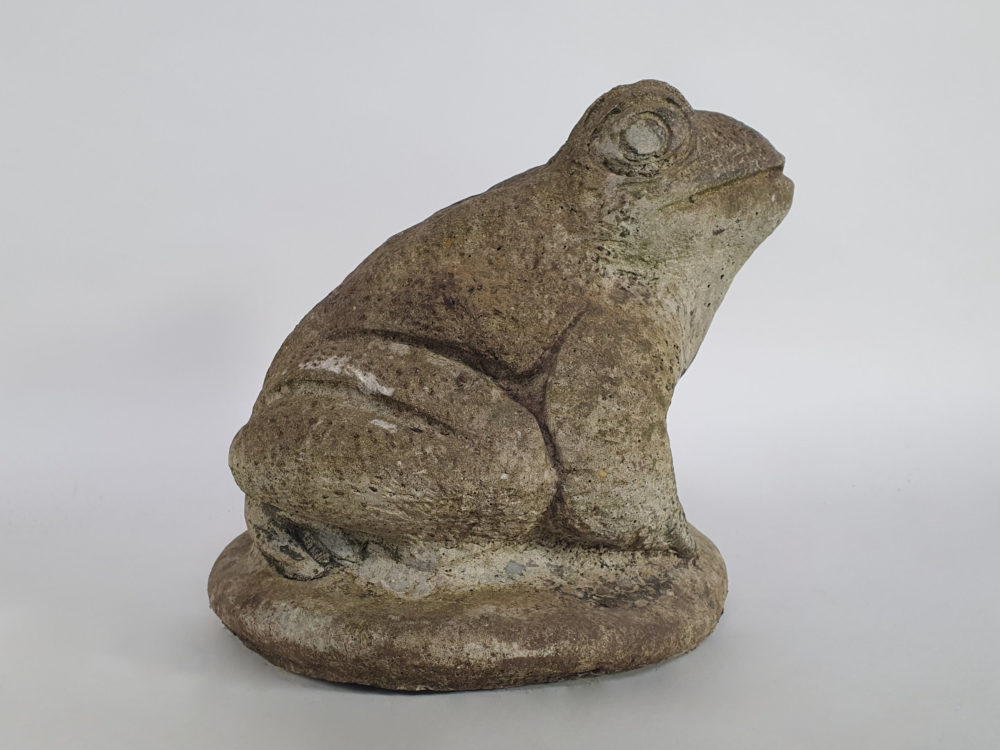 Large composite Toad antique garden Ornament