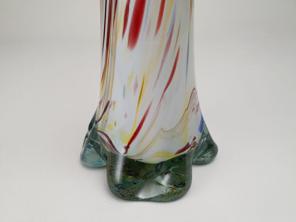 Large mid century antique murano 'end of the day' Splatter Glass Vase