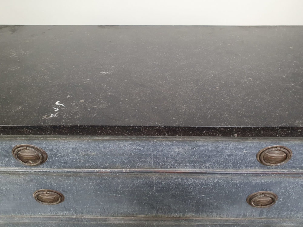 French antique Louis-Philippe Commode with granite top