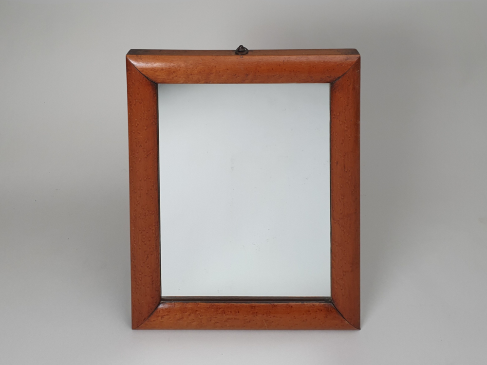 Matching pair of birds eye maple 19th century English antique Wall Mirrors