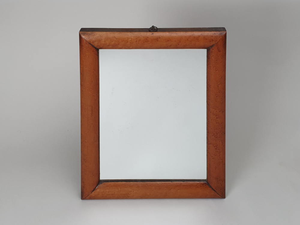 Matching pair of birds eye maple 19th century English antique Wall Mirrors