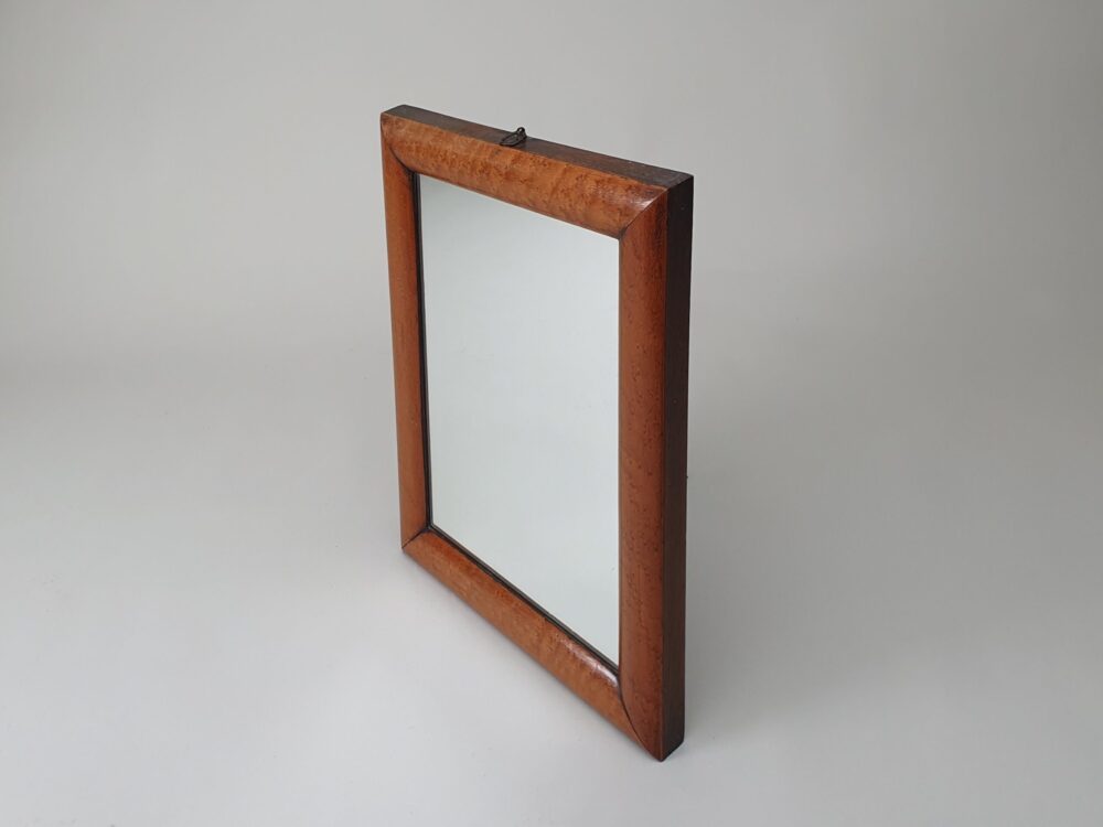 Matching pair of birds eye maple 19th century English antique Wall Mirrors