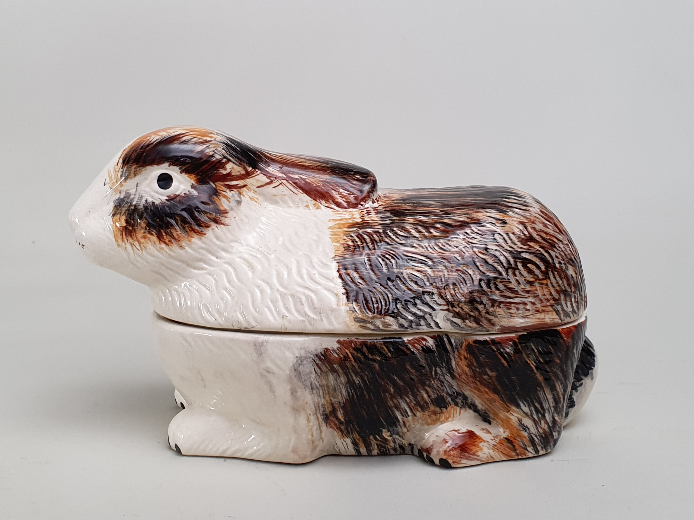 Michel Cougant antique ceramic French terrine Rabbit