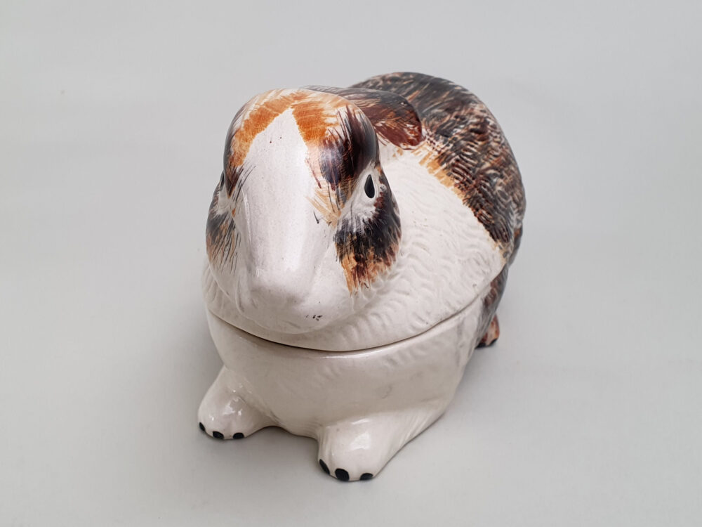 Michel Cougant antique ceramic French terrine Rabbit