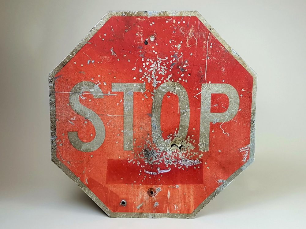Mid century antique American STOP sign