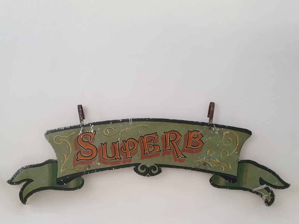 Mid century antique Fairground Sign