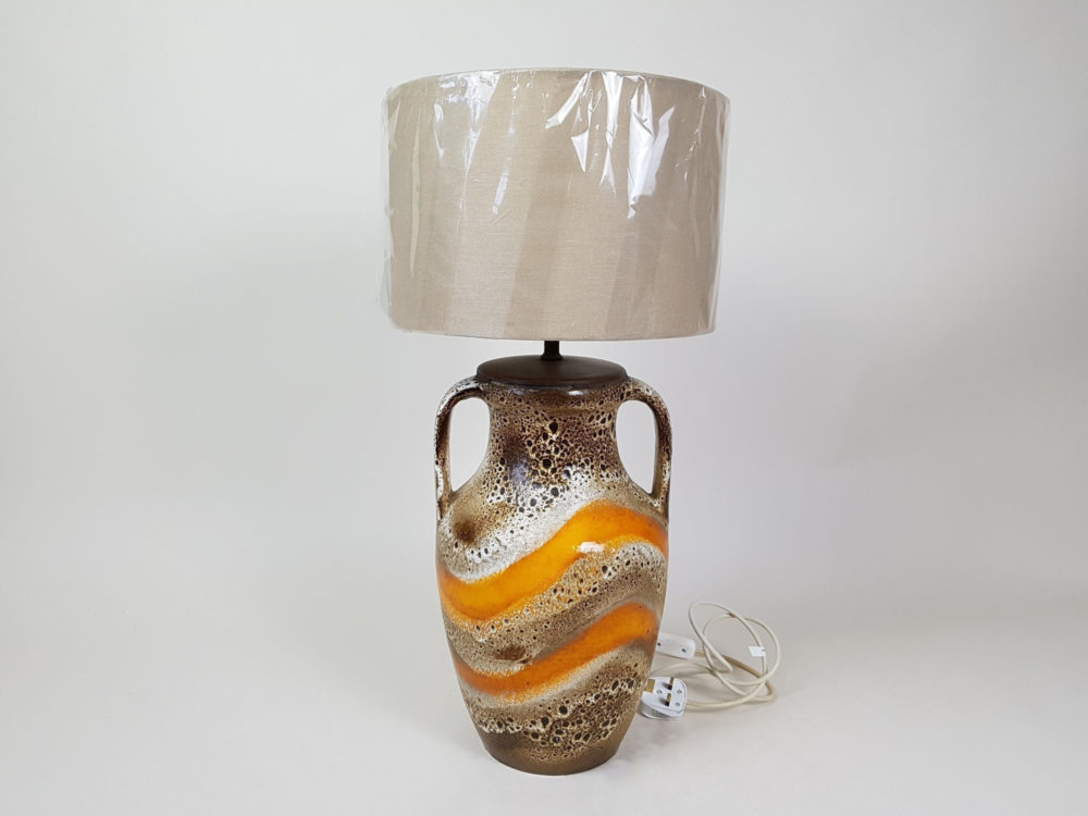 Mid century antique German ceramic Lamp