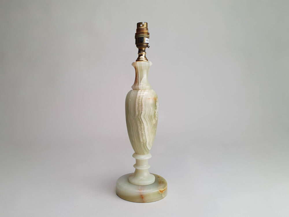 Mid century antique green onyx Table Lamp
