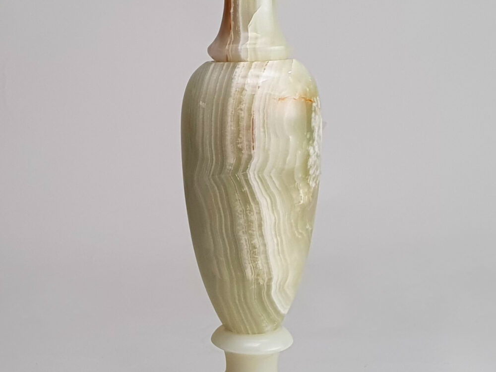 Mid century antique green onyx Table Lamp