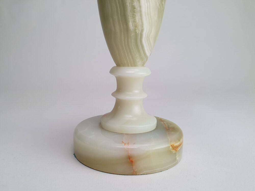 Mid century antique green onyx Table Lamp