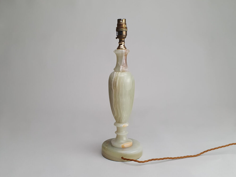 Mid century antique green onyx Table Lamp