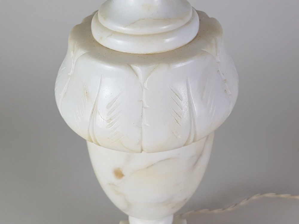 Mid century antique marble Table Lamp in a classical Greek design