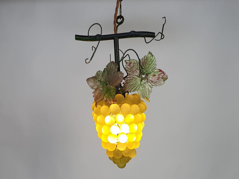 Mid century antique murano glass Grape Chandelier