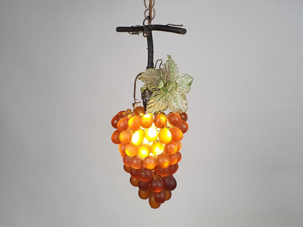 Mid century antique murano glass Grape Chandelier