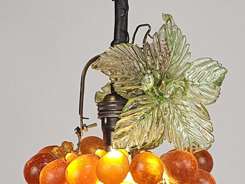Mid century antique murano glass Grape Chandelier