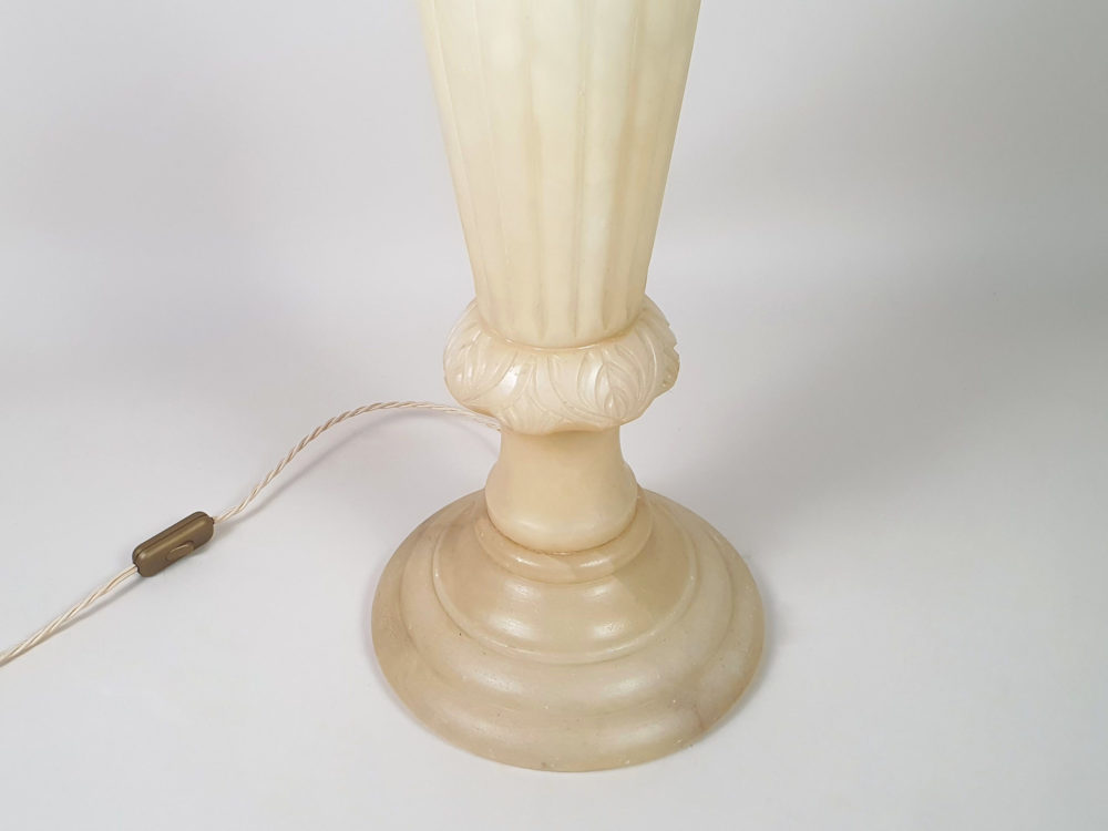 Mid century antique tall alabaster Torchère Floor Lamp