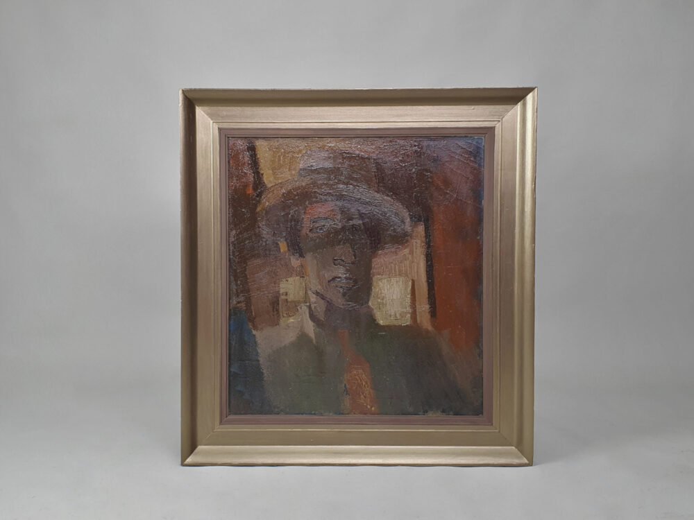 Mid century oil painting - Portrait by Allan Ebeling 