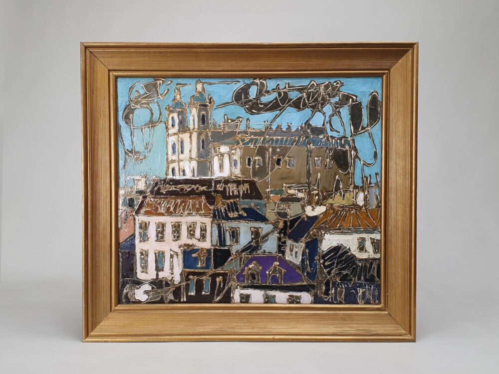 Mid century still life landscape - Lisbon city scene attributed to Michel de Alvis - SOLD
