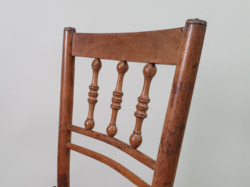 Pair of 19th century antique faux bamboo Side Chairs