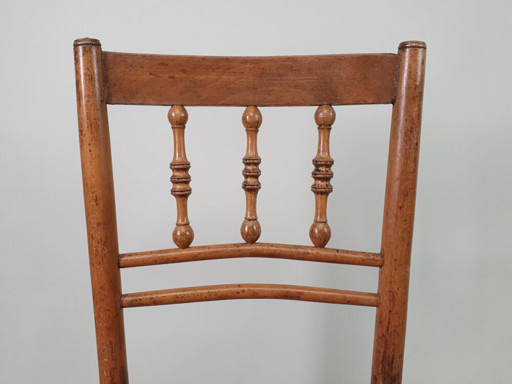 Pair of 19th century antique faux bamboo Side Chairs