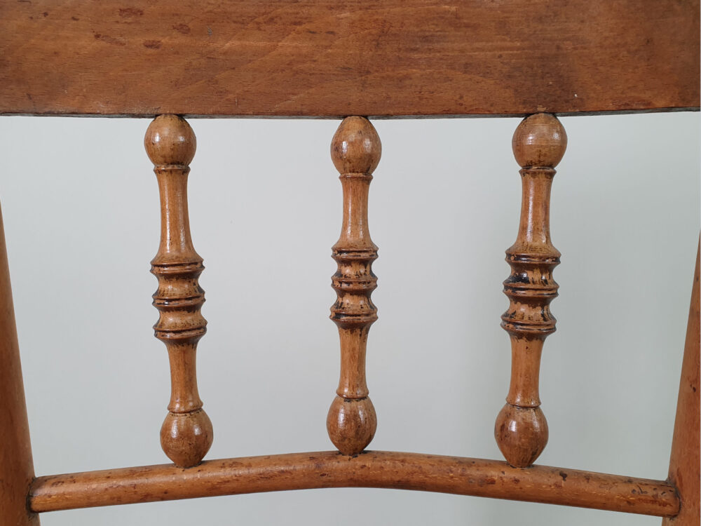 Pair of 19th century antique faux bamboo Side Chairs
