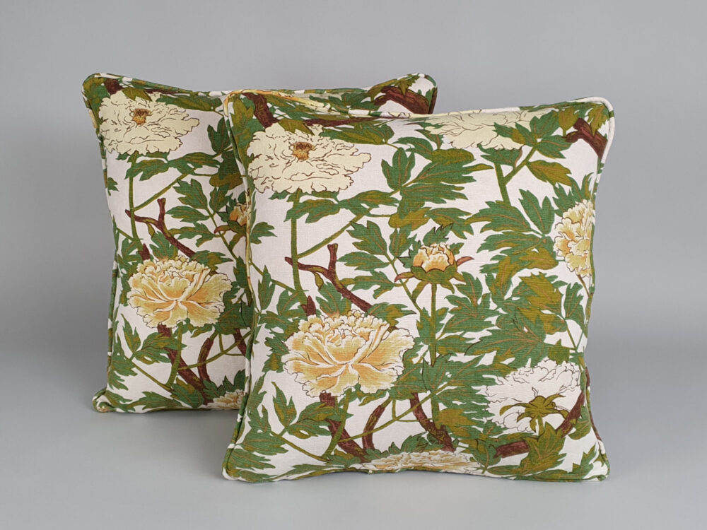 Pair of antique Cushions in Warner's Exotic Flower Collection
