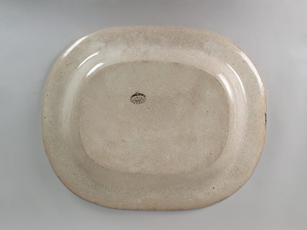 Pair of antique early Victorian brown Platters or Meat Dishes by RC & Co