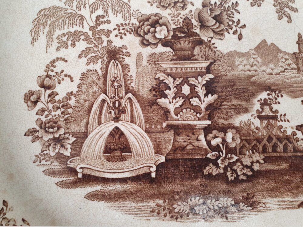 Pair of antique early Victorian brown Platters or Meat Dishes by RC & Co