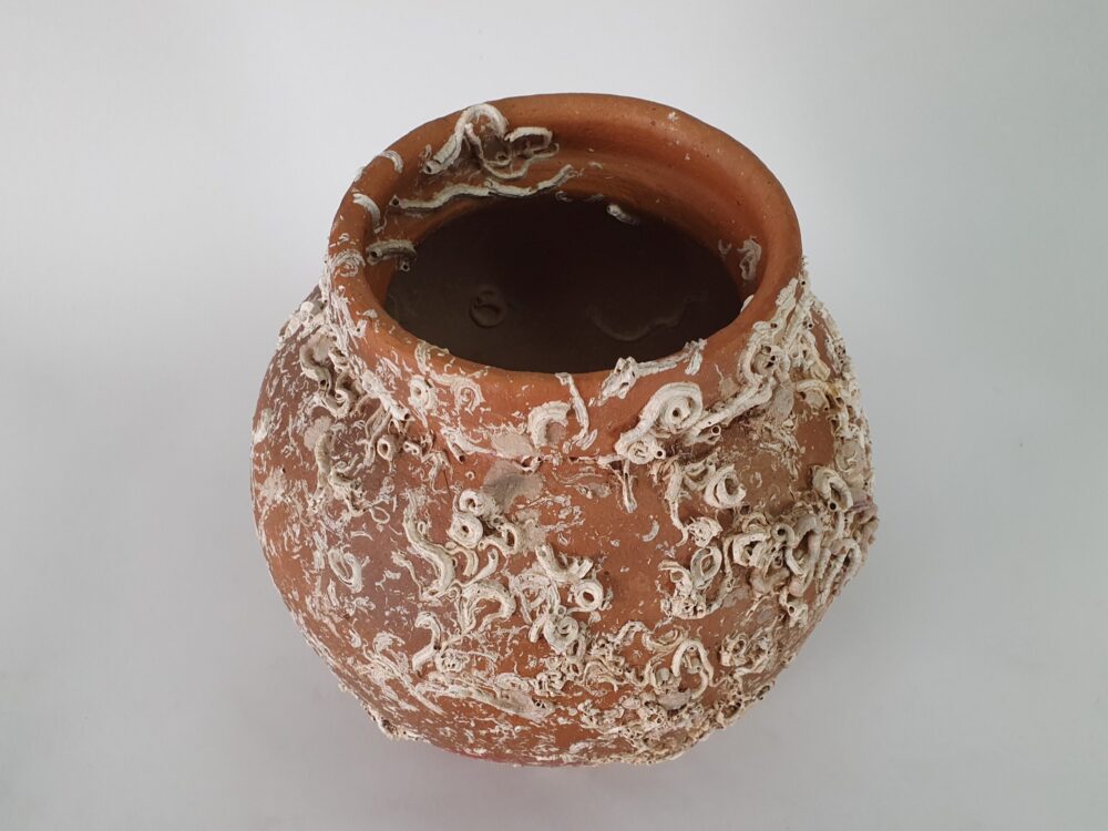 Pair of antique terracotta Octopus Traps or Pots