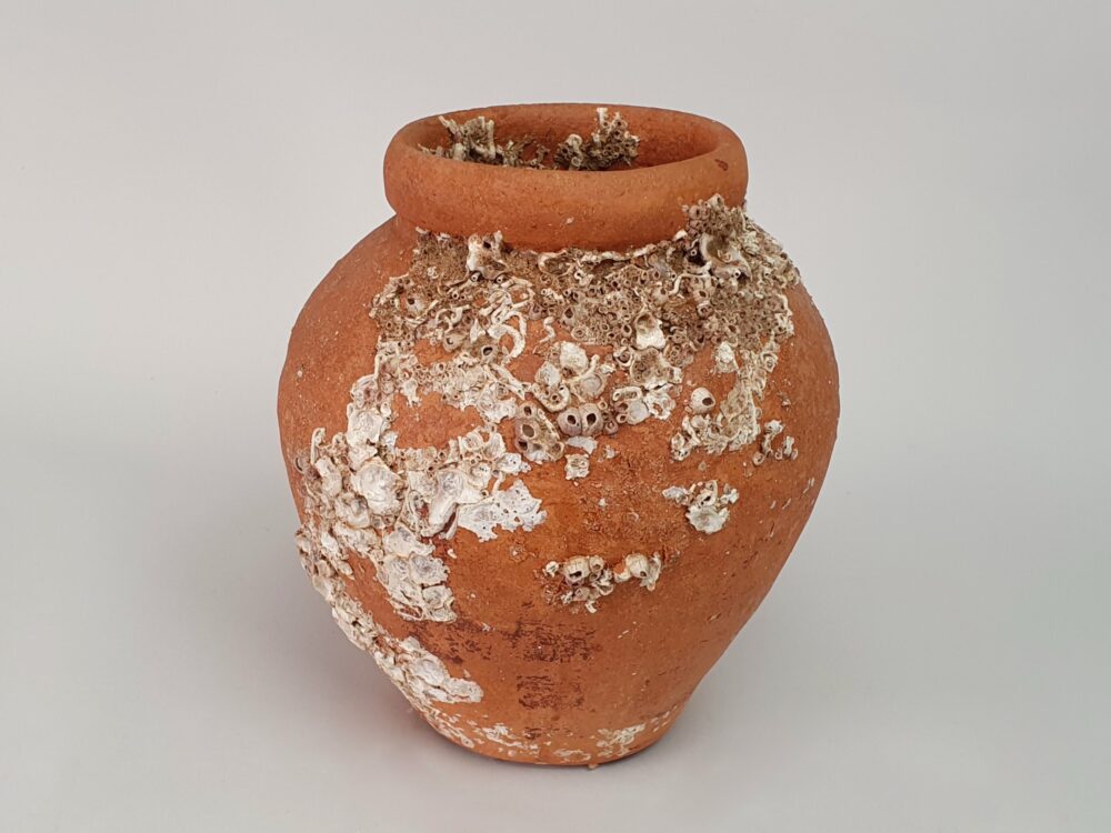 Pair of antique terracotta Octopus Traps or Pots