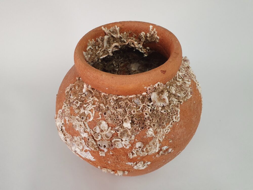 Pair of antique terracotta Octopus Traps or Pots