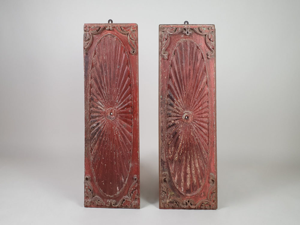 Pair of decorative antique Georgian carved panels