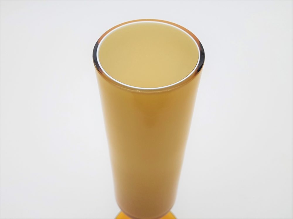 Pair of Mid Century Amber Vases