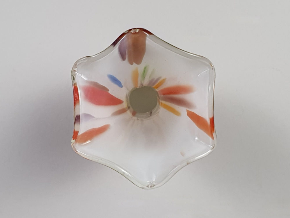 Pair of vintage murano end of the day splatter glass vases
