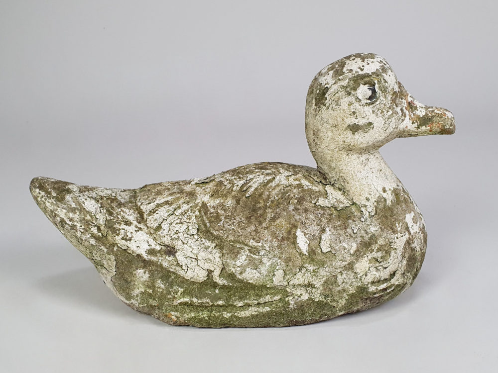 Pair of well weathered vintage Garden Ducks