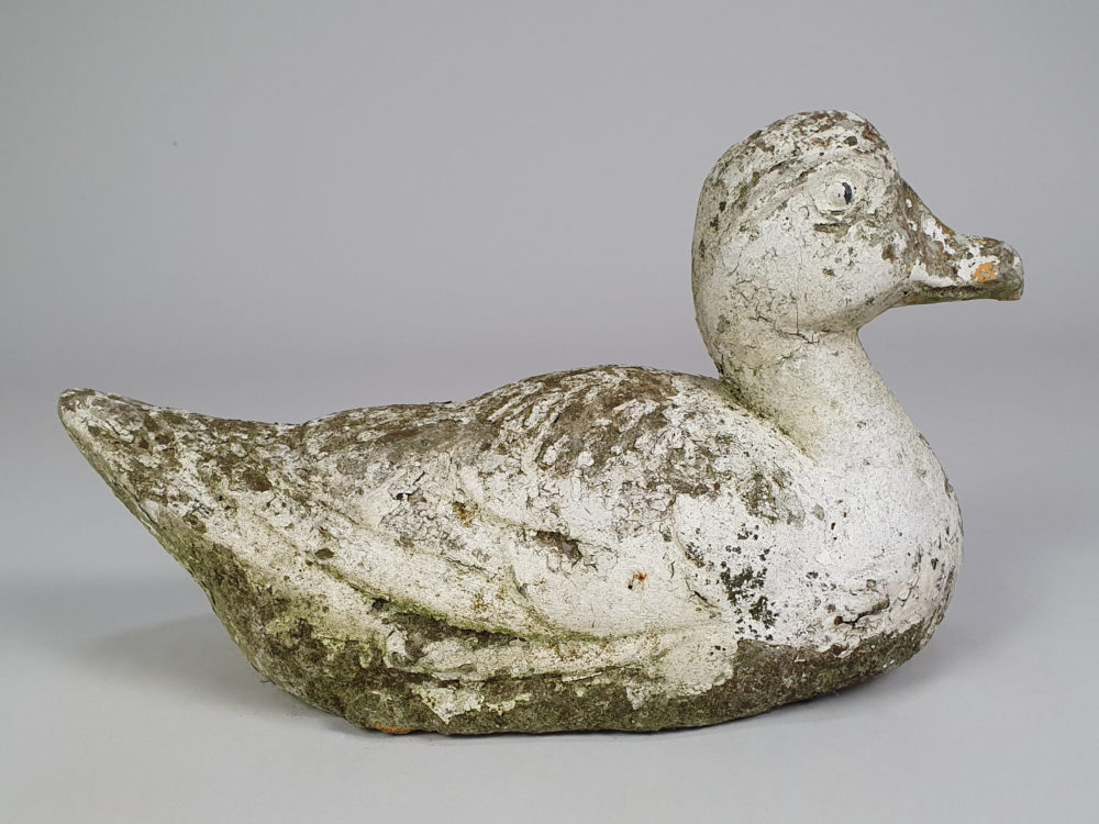 Pair of well weathered vintage Garden Ducks